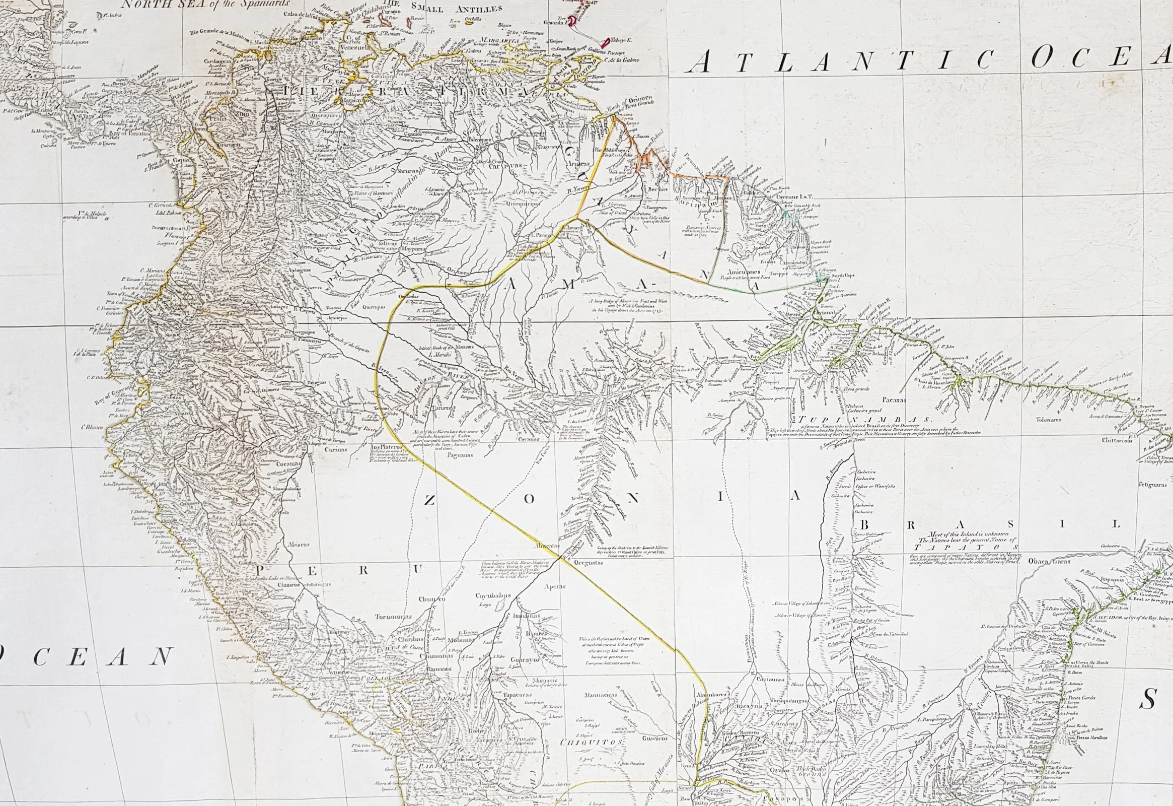 1794 Laurie, Whittle & Kitchin Very Large Original Antique Map of South America - Rare