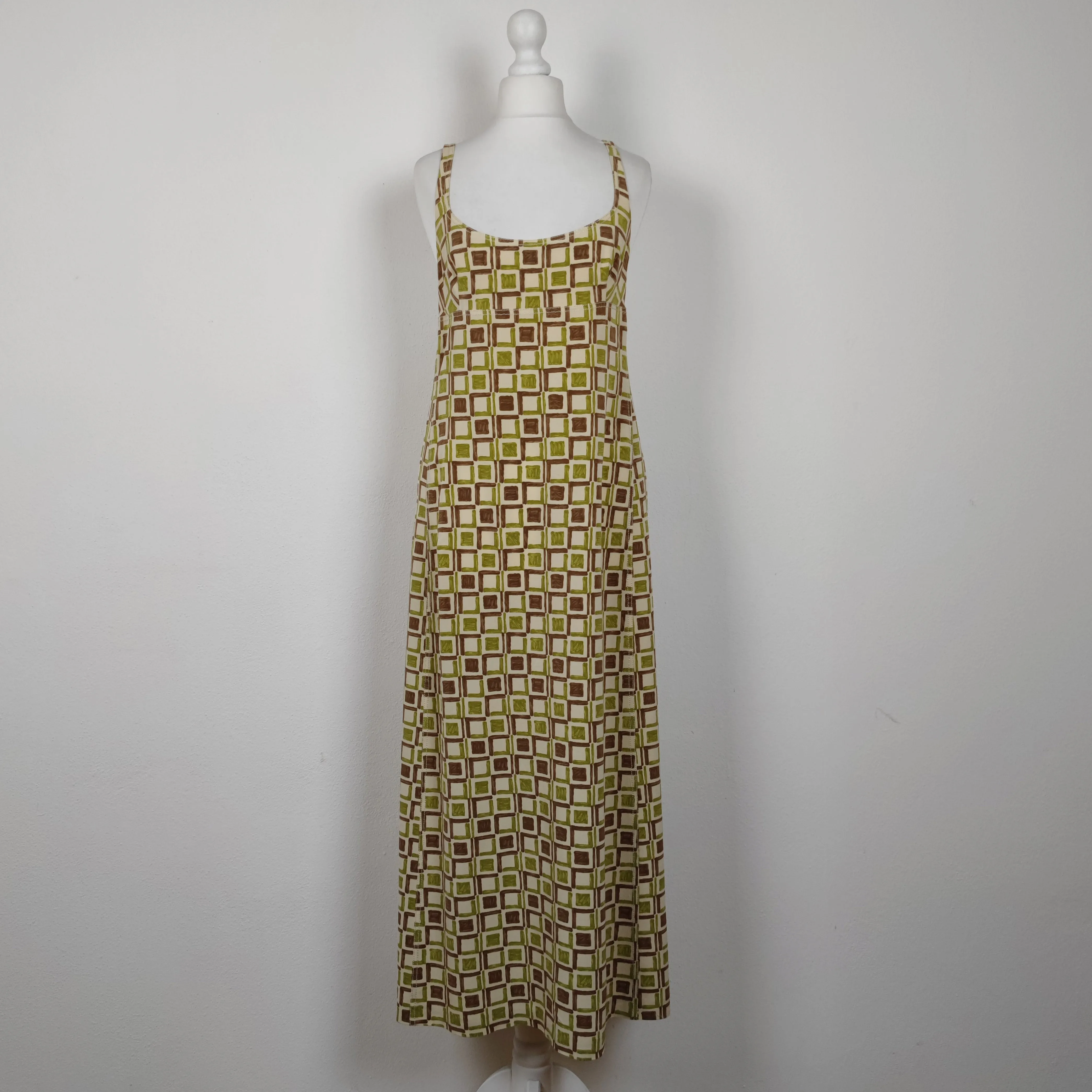Abito Prada stampa geometrica beige - marrone -verde