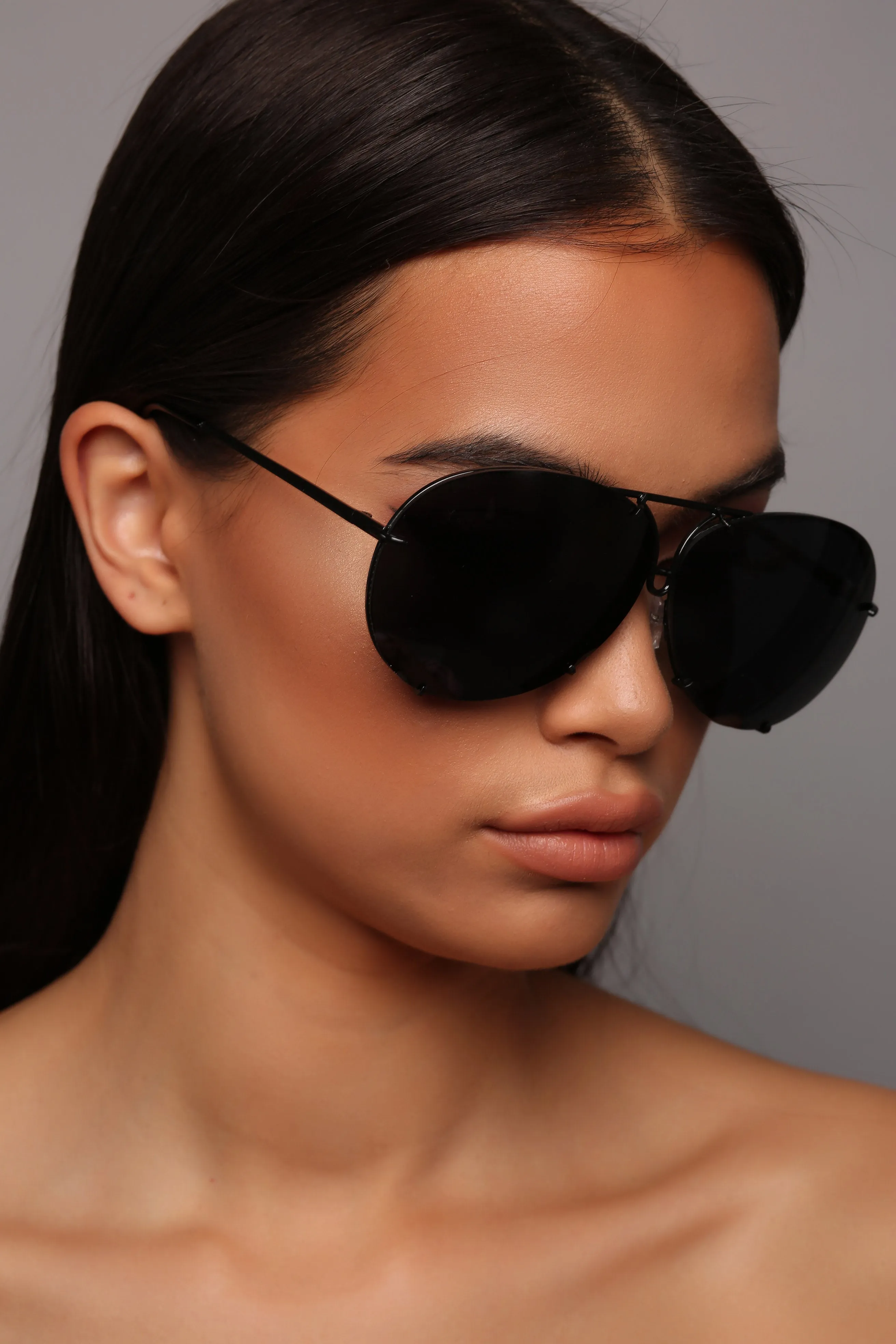 All About You Sunglasses - Black/Black