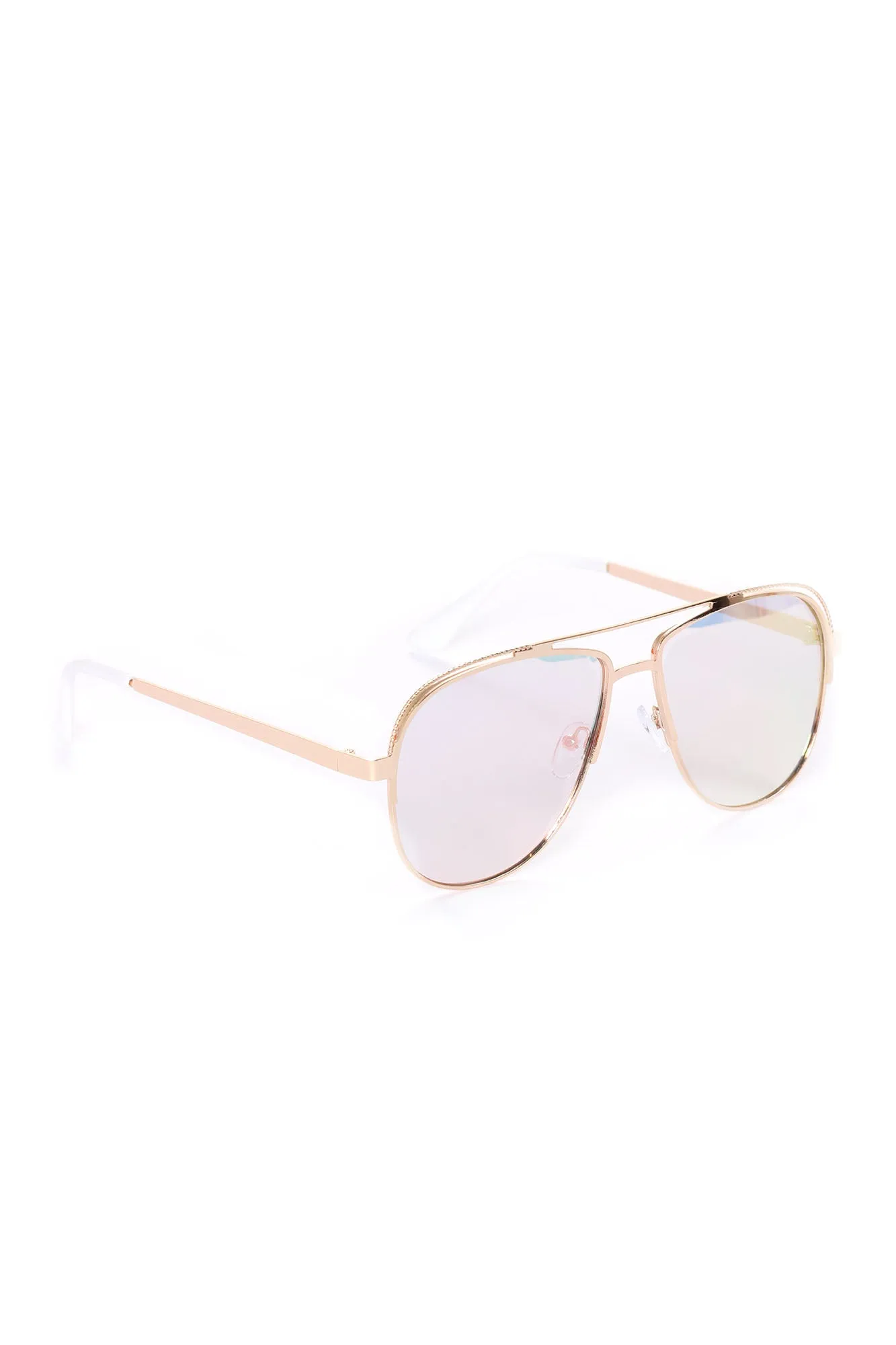 At The Top Aviator Sunglasses - Pink/combo
