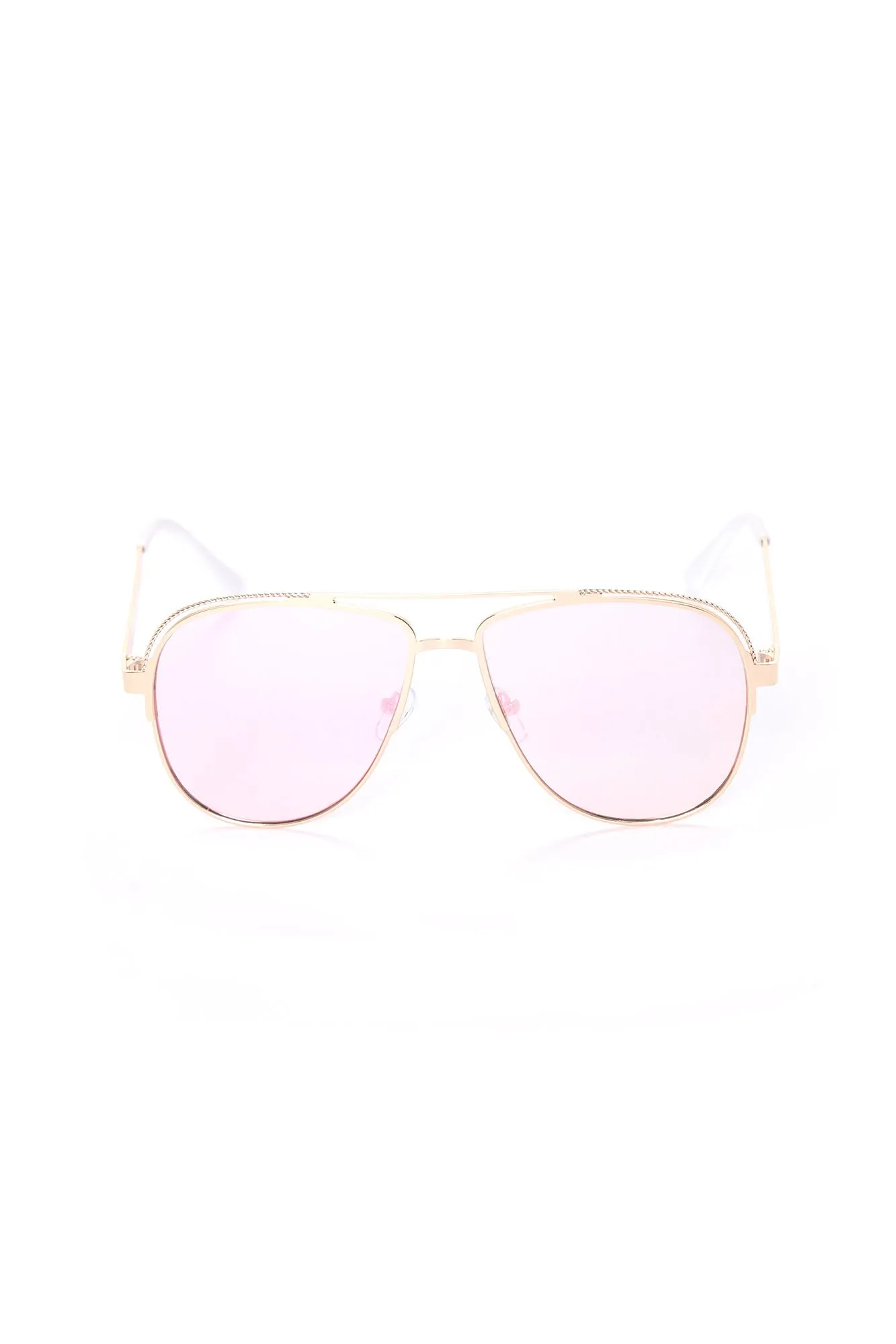 At The Top Aviator Sunglasses - Pink/combo