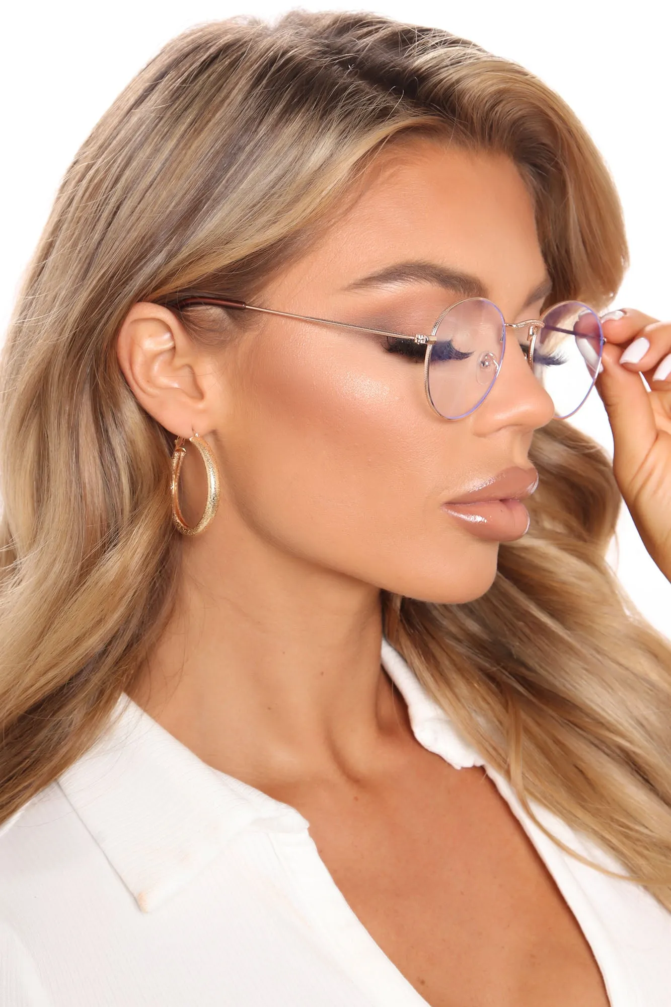 Bad Decisions Clear Glasses - Gold