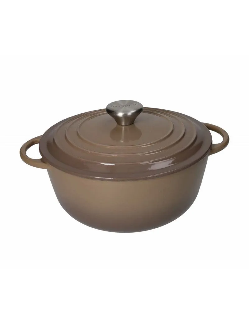 Cacerola Cocotte Tortora de hierro fundido esmaltado.