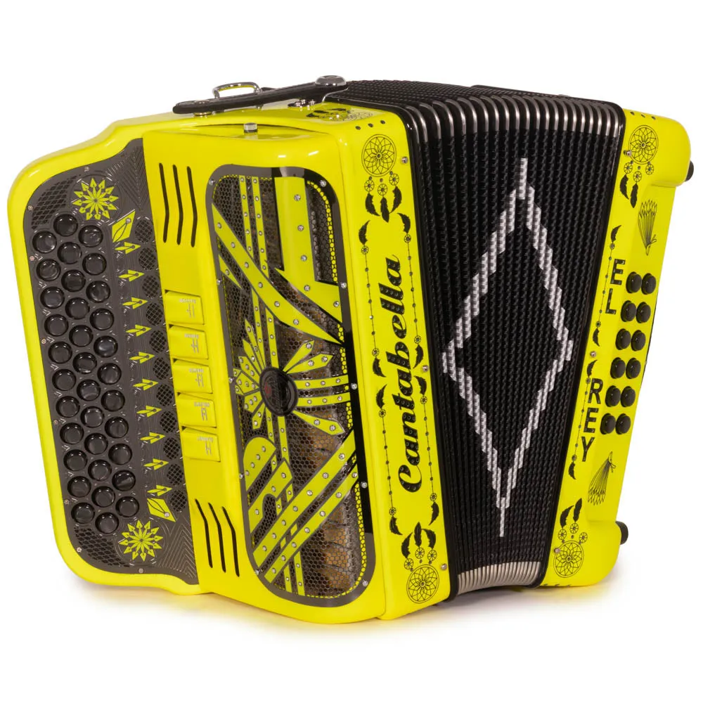 Cantabella El Rey Acordeón Edi. Esp. Ramon Ayala 5 Registros EAD Amarillo Fluorescente