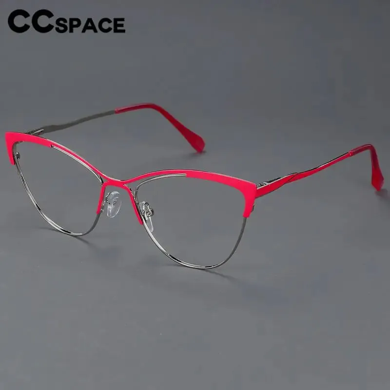 CCspace Women's Full Rim Cat Eye Alloy Eyeglasses 57119