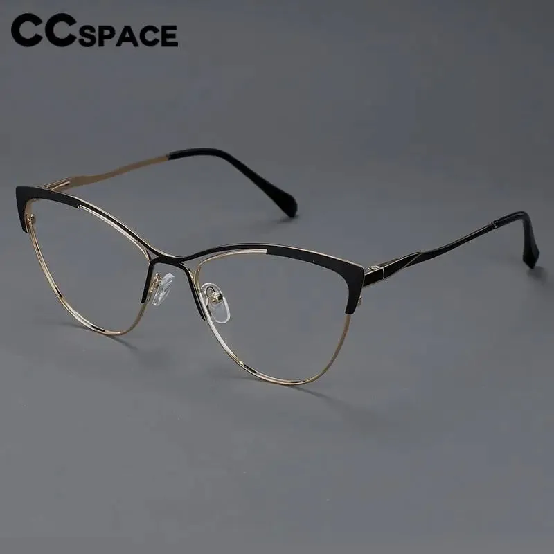CCspace Women's Full Rim Cat Eye Alloy Eyeglasses 57119