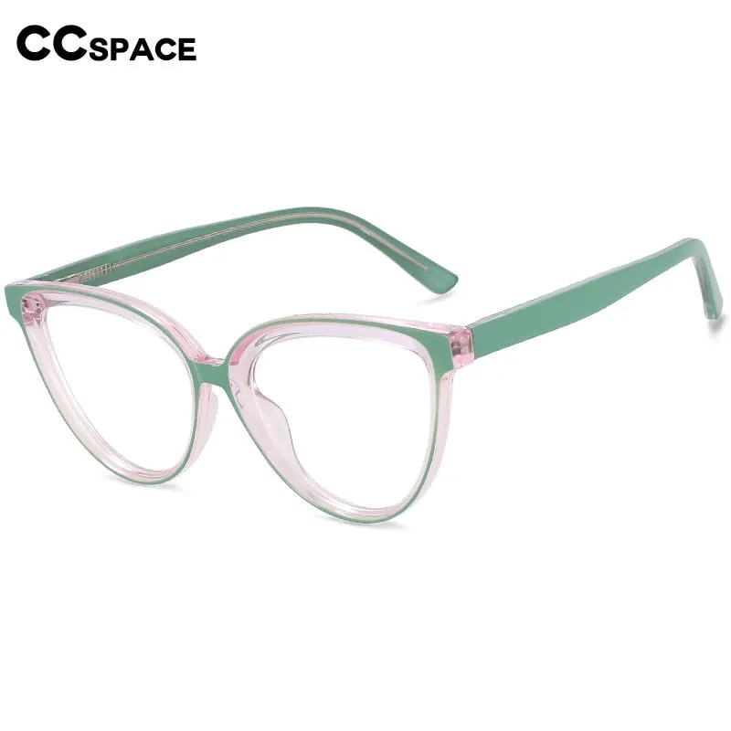 CCspace Women's Full Rim Cat Eye Tr 90 Titanium Eyeglasses 56384
