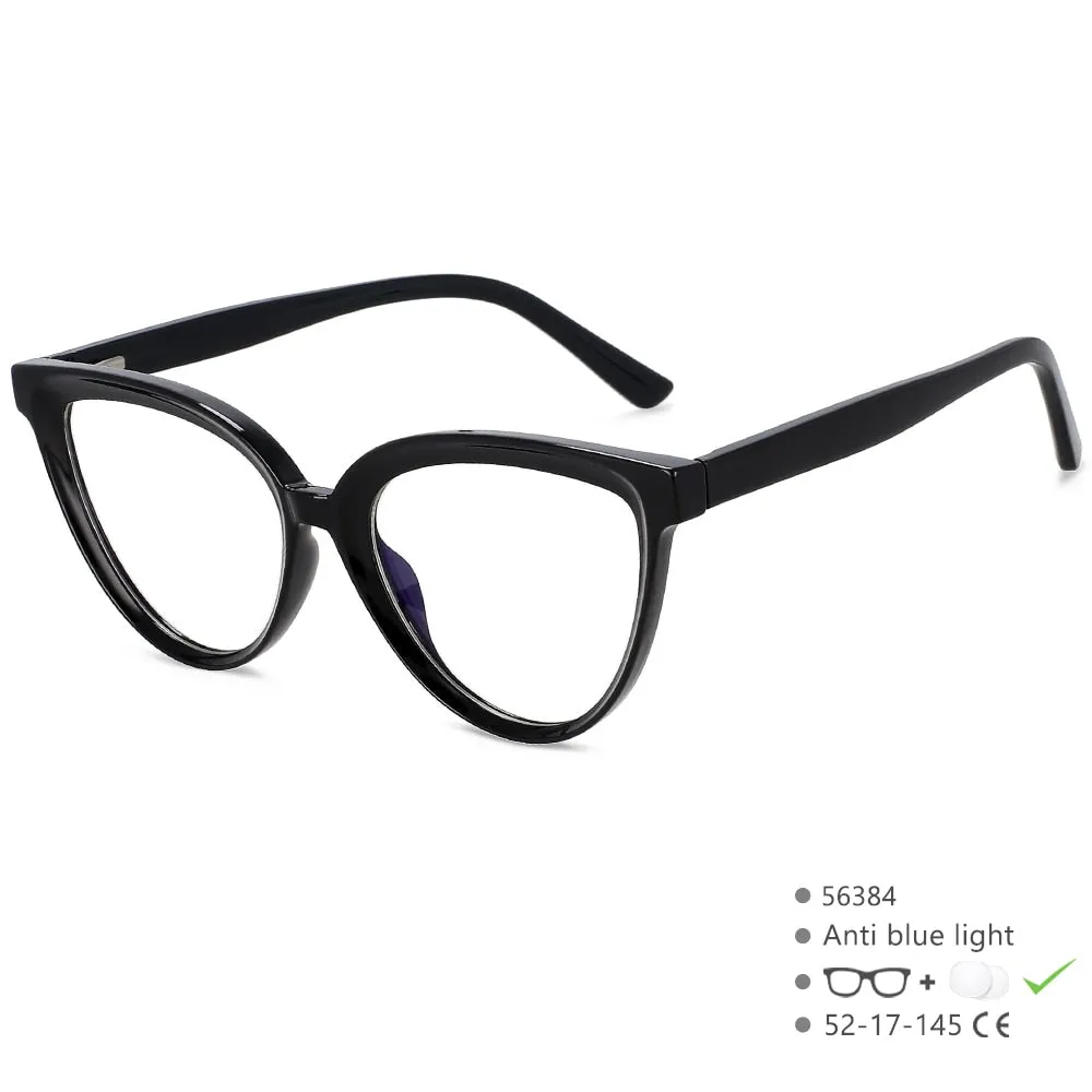 CCspace Women's Full Rim Cat Eye Tr 90 Titanium Eyeglasses 56384