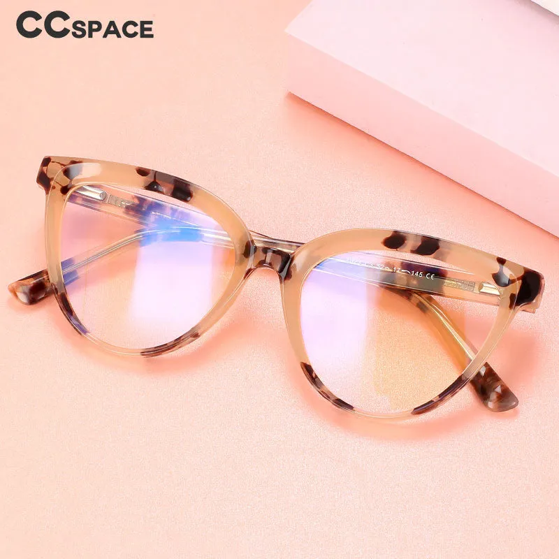 CCspace Women's Full Rim Cat Eye Tr 90 Titanium Eyeglasses 56384