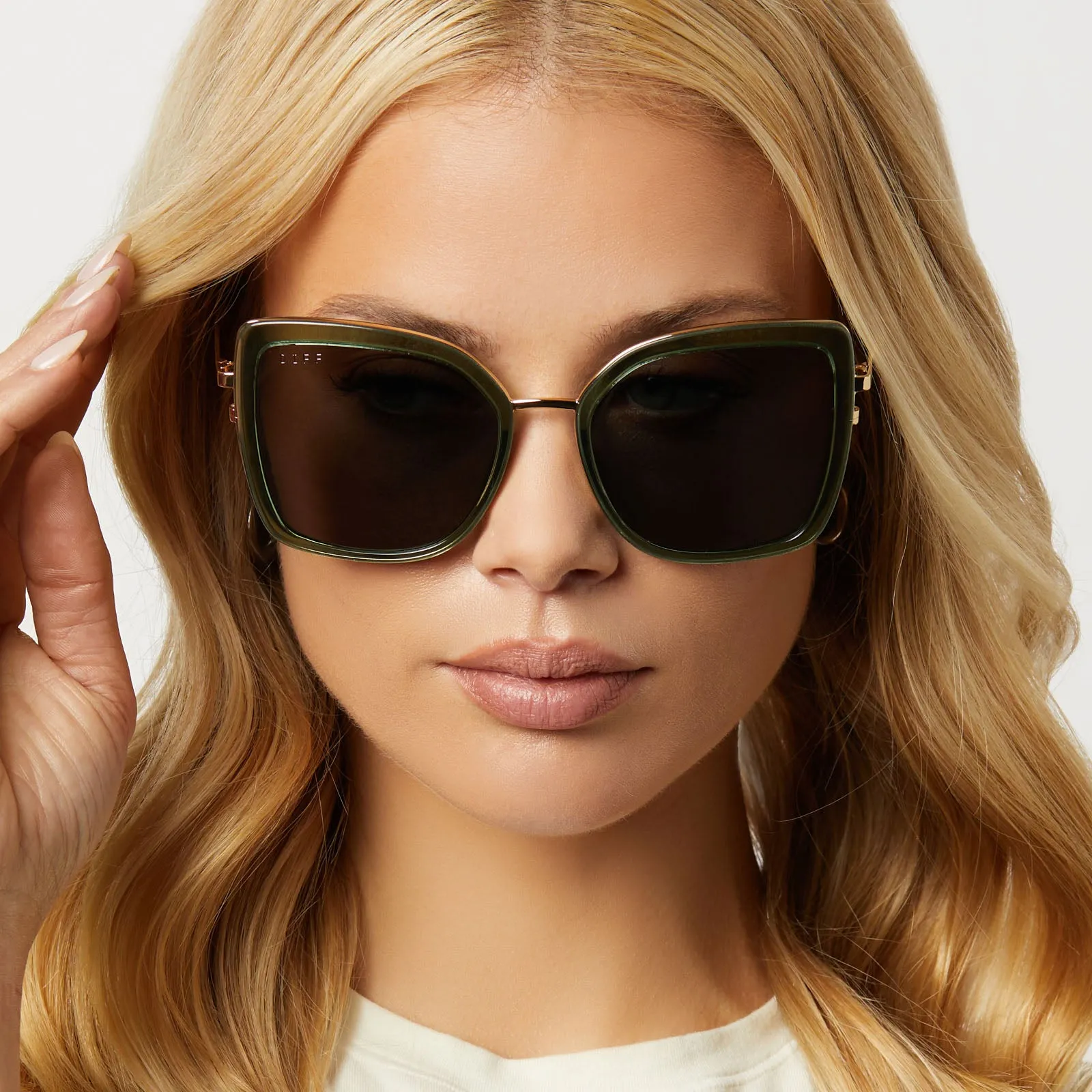 CLARISSE - SAGE CRYSTAL   GREY POLARIZED SUNGLASSES