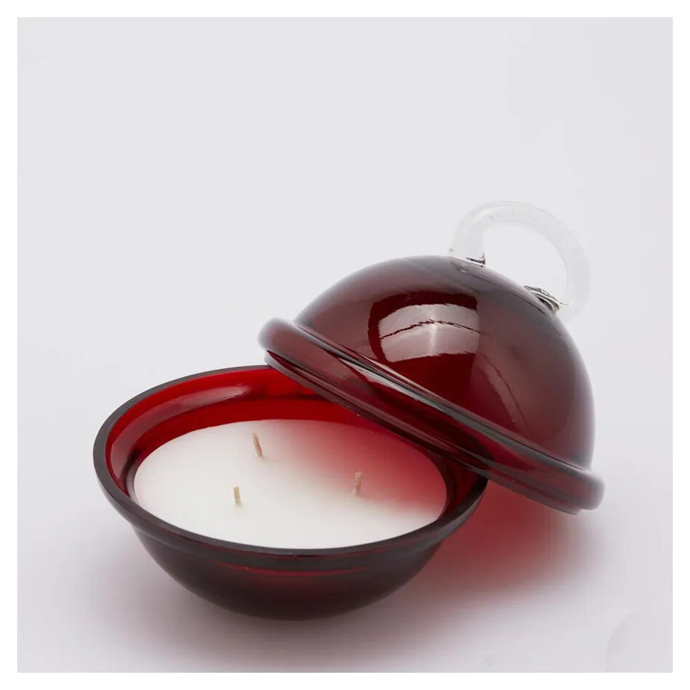 EDG Enzo De Gasperi Candela natalizia sonaglio in vetro D19 cm 2 varianti (1pz)