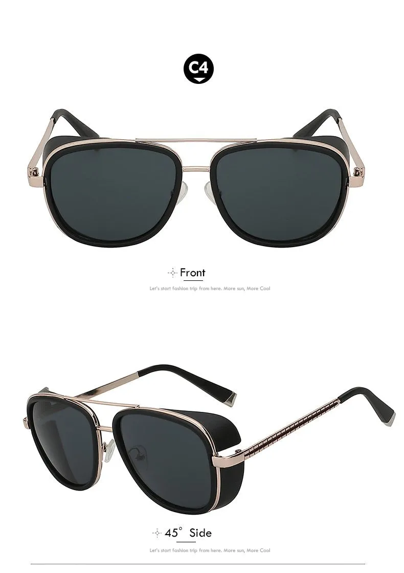 Gafas de sol Cuadradas Hombres Diseñador Lentes de Sol Anteojos Vintage
