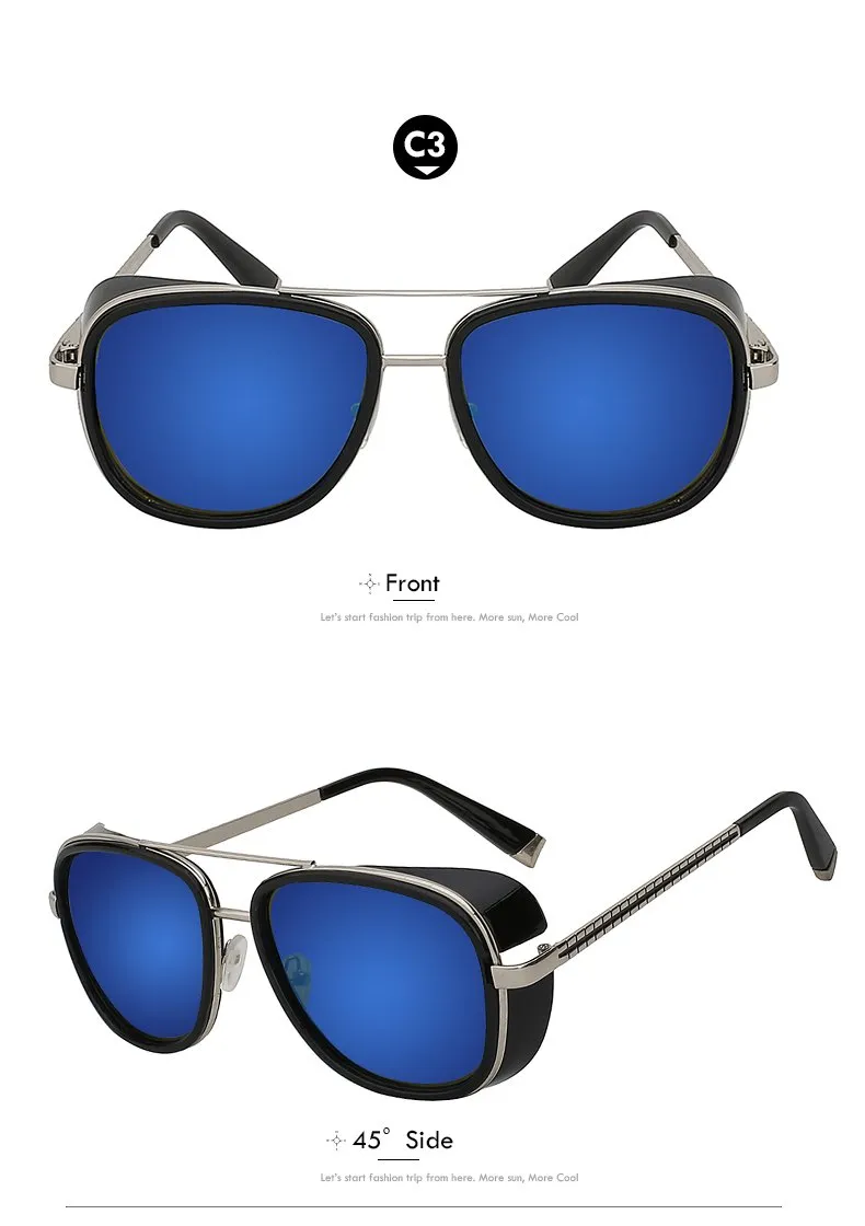 Gafas de sol Cuadradas Hombres Diseñador Lentes de Sol Anteojos Vintage