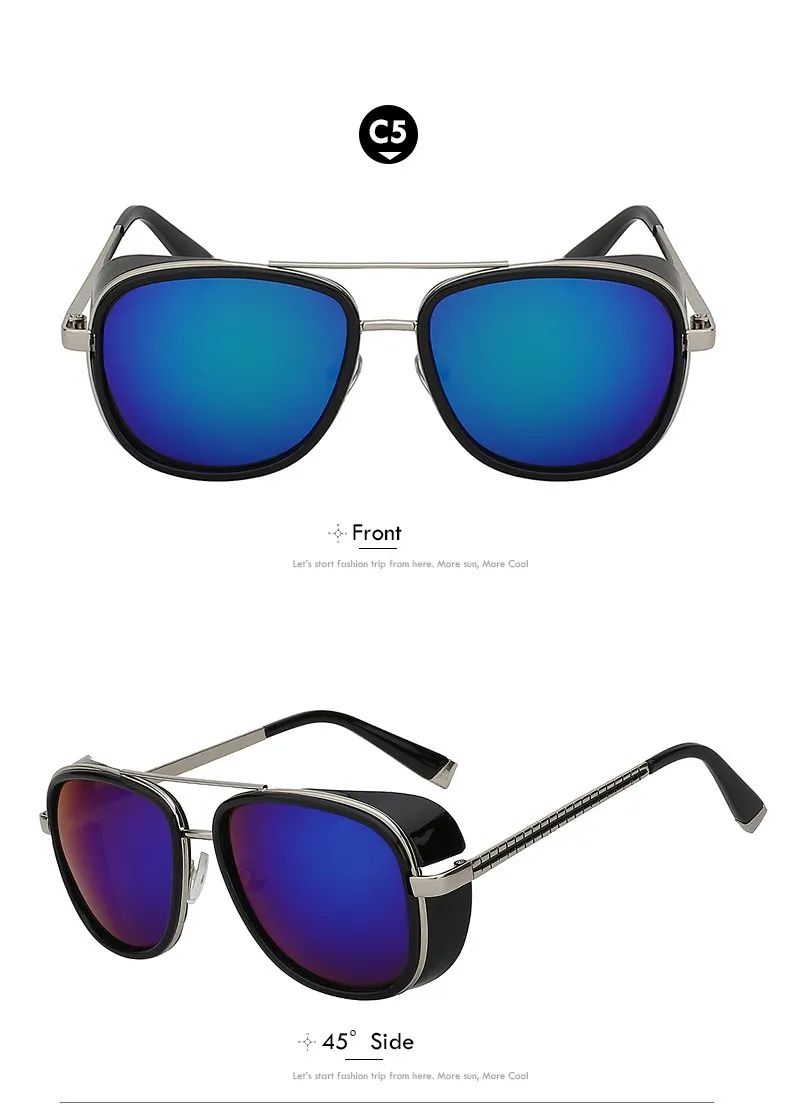 Gafas de sol Cuadradas Hombres Diseñador Lentes de Sol Anteojos Vintage