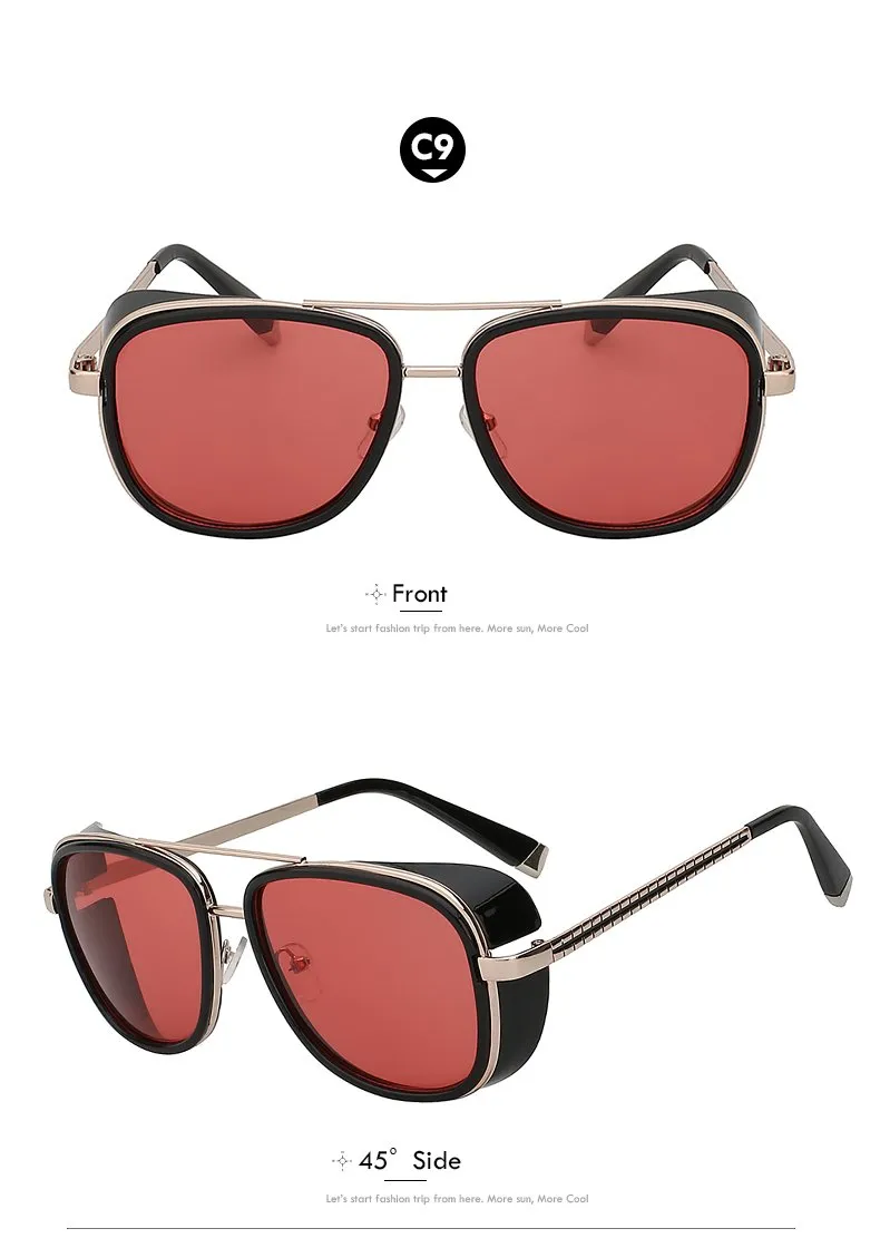 Gafas de sol Cuadradas Hombres Diseñador Lentes de Sol Anteojos Vintage