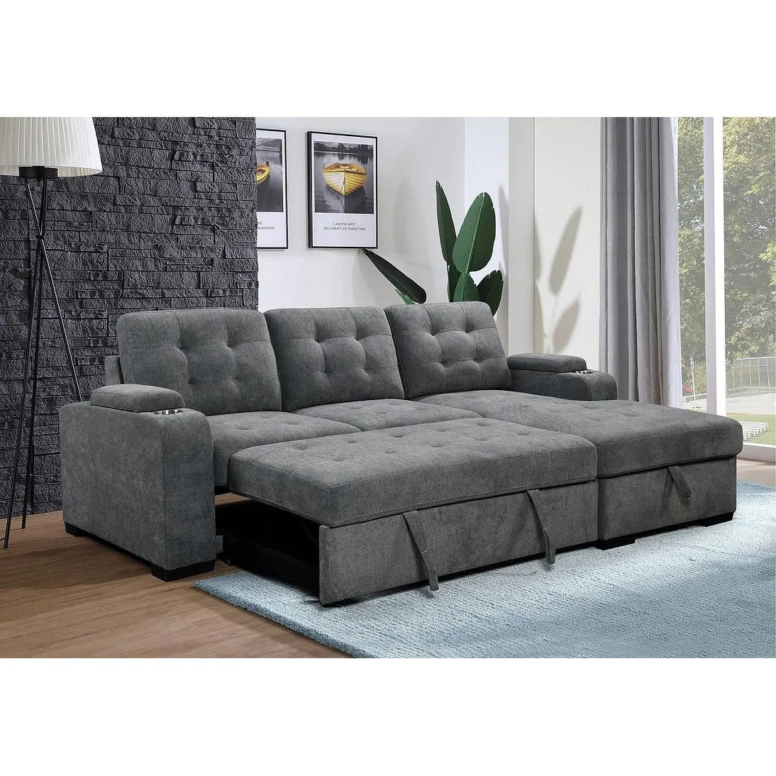 IFDC Mobilier modulaire convertible en tissu IF-9051 RHF