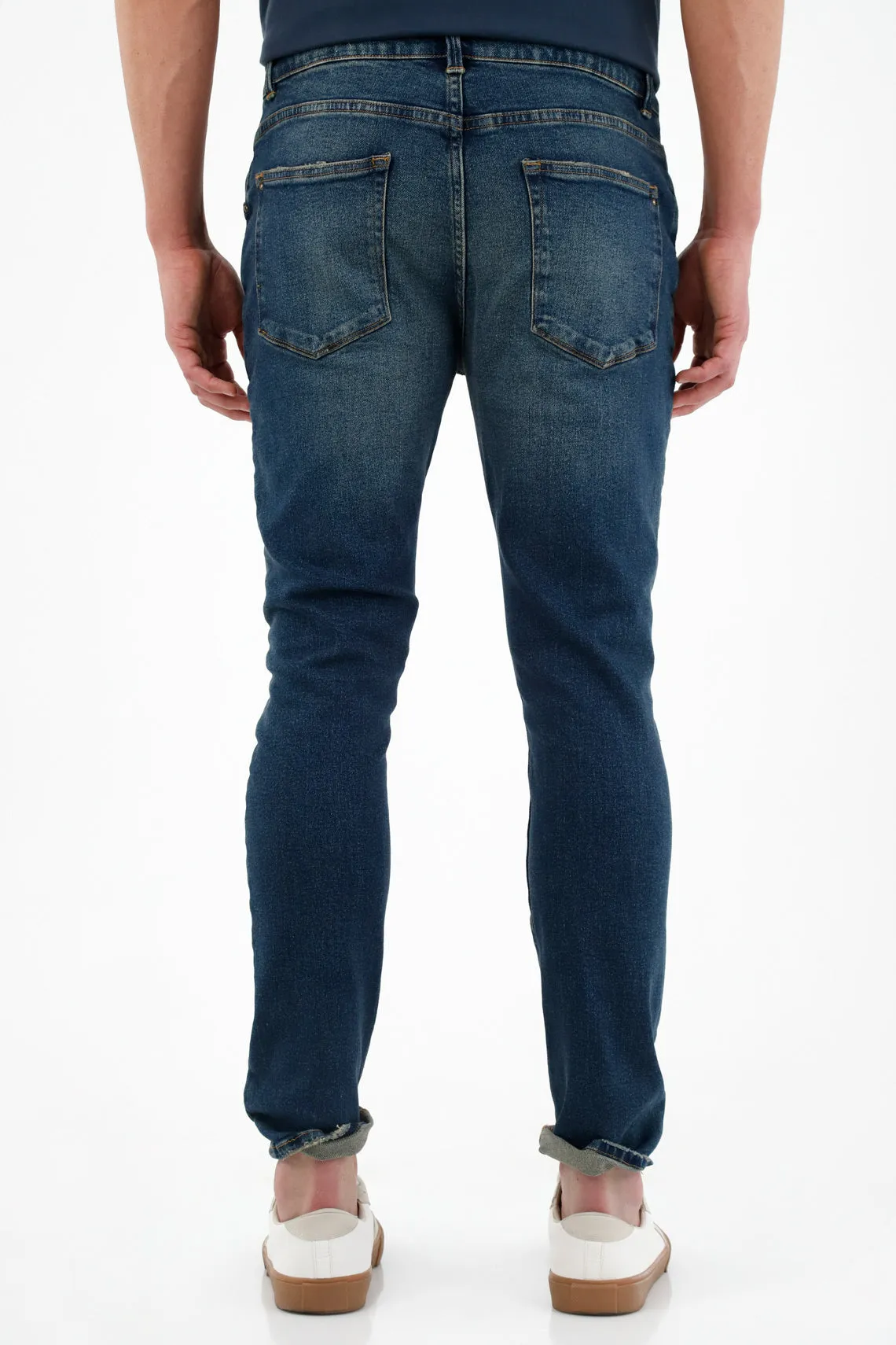 Jean azul skinny para hombre