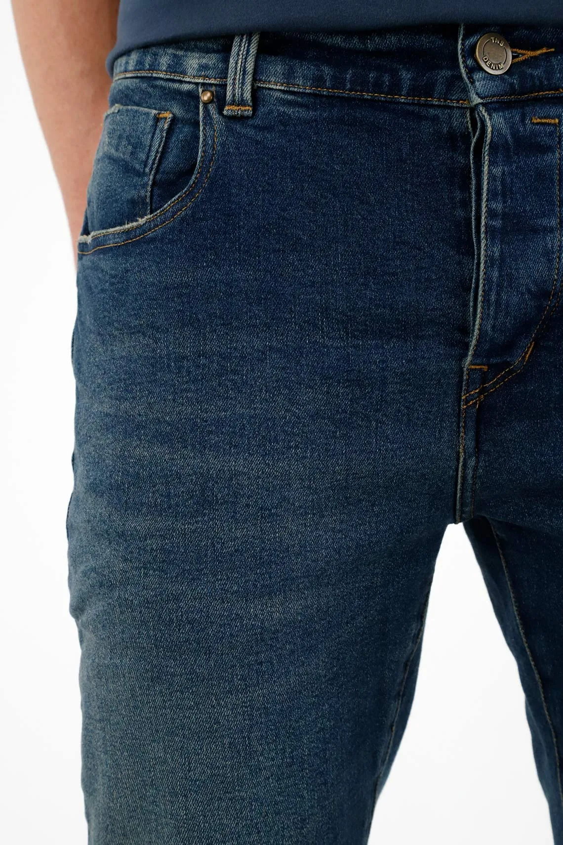 Jean azul skinny para hombre