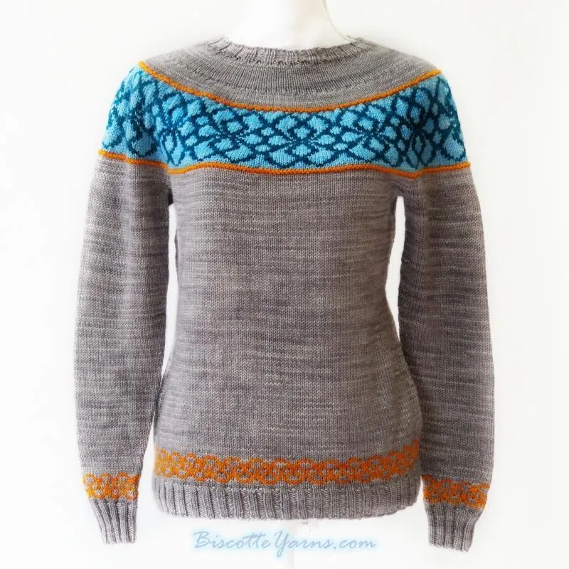 Knitting pattern ♥ Maelstrom round-yoked pullover