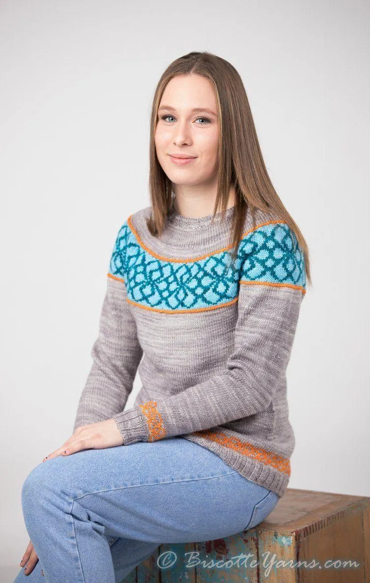 Knitting pattern ♥ Maelstrom round-yoked pullover