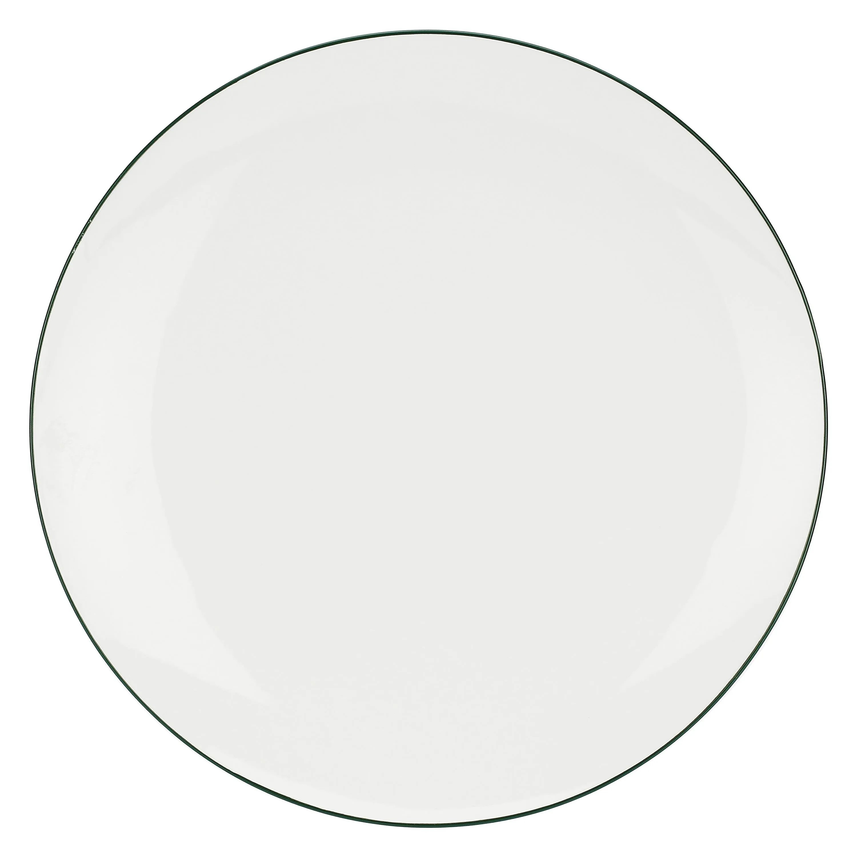 LA PORCELLANA BIANCA Dintorno Servizio Tavola Set Piatti 18 Pezzi Porcellana Bianco Bordo Verde