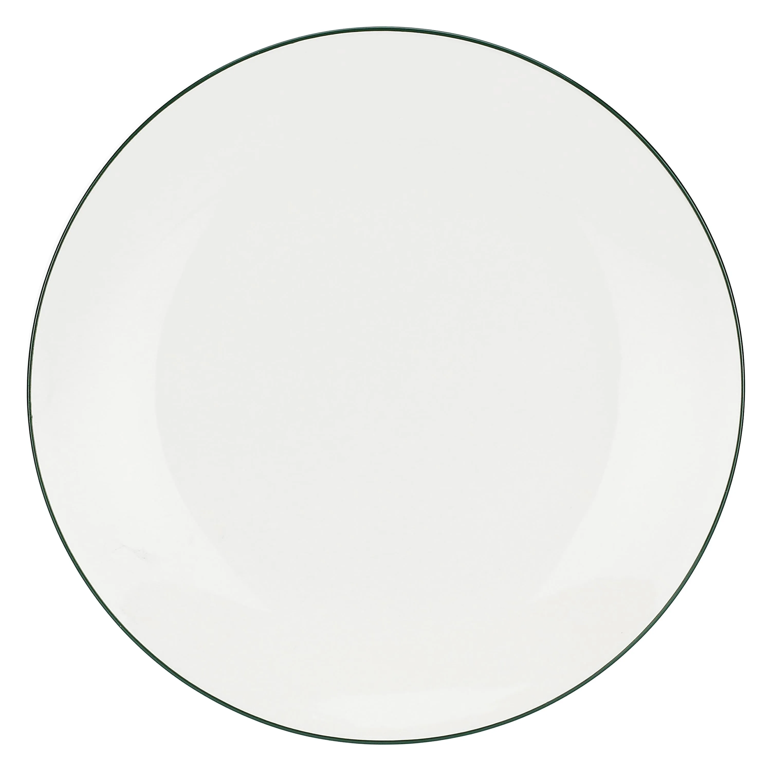 LA PORCELLANA BIANCA Dintorno Servizio Tavola Set Piatti 18 Pezzi Porcellana Bianco Bordo Verde
