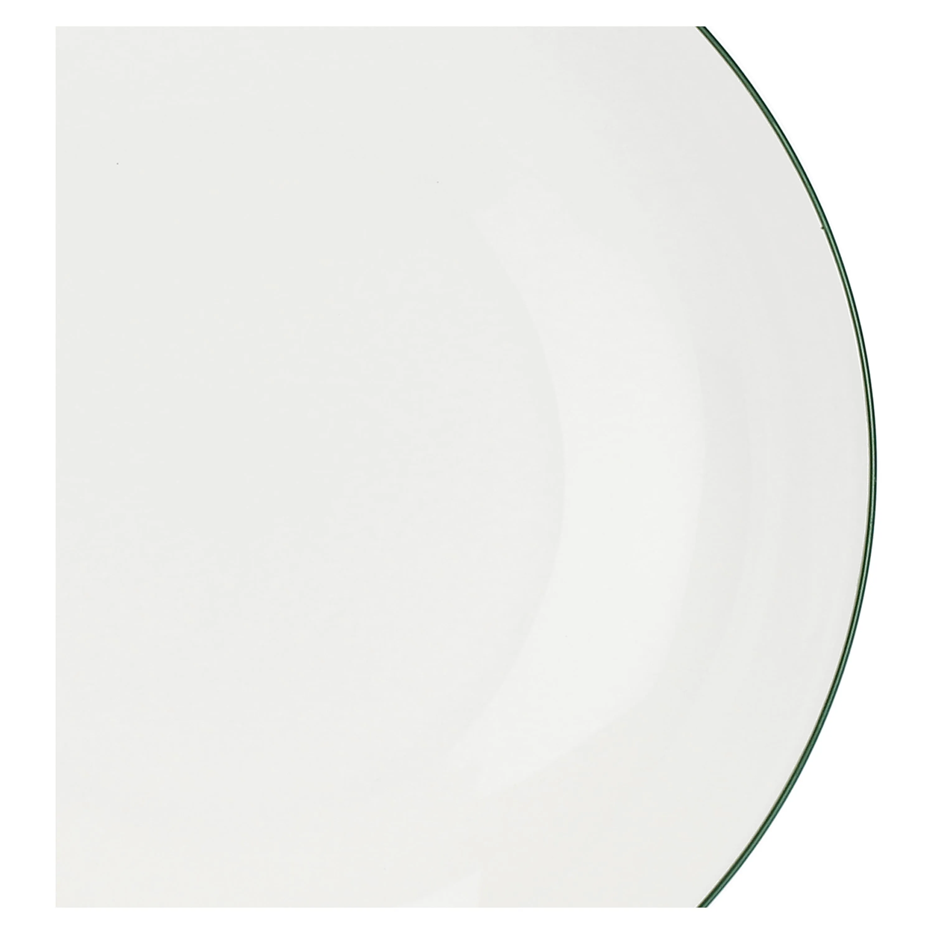 LA PORCELLANA BIANCA Dintorno Servizio Tavola Set Piatti 18 Pezzi Porcellana Bianco Bordo Verde