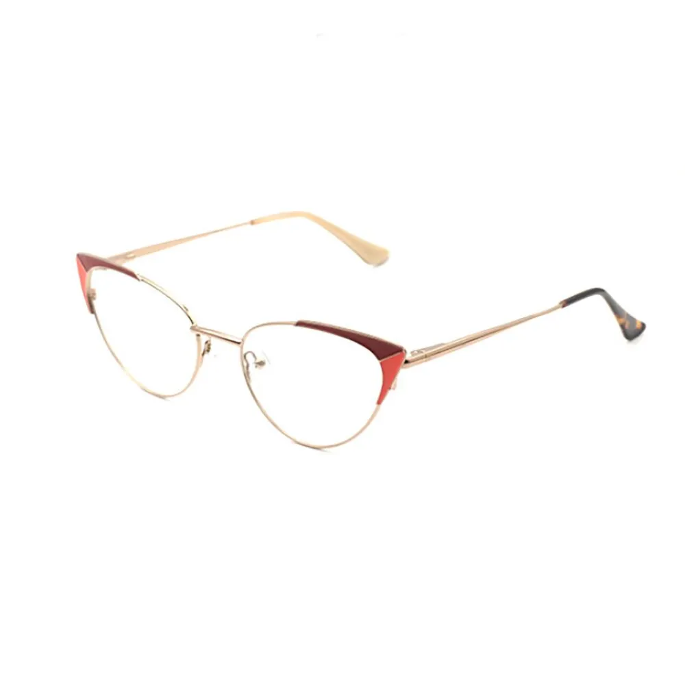 Laoyehui Women's Eyeglasses Cat Eye Alloy Reading Glasses 1994