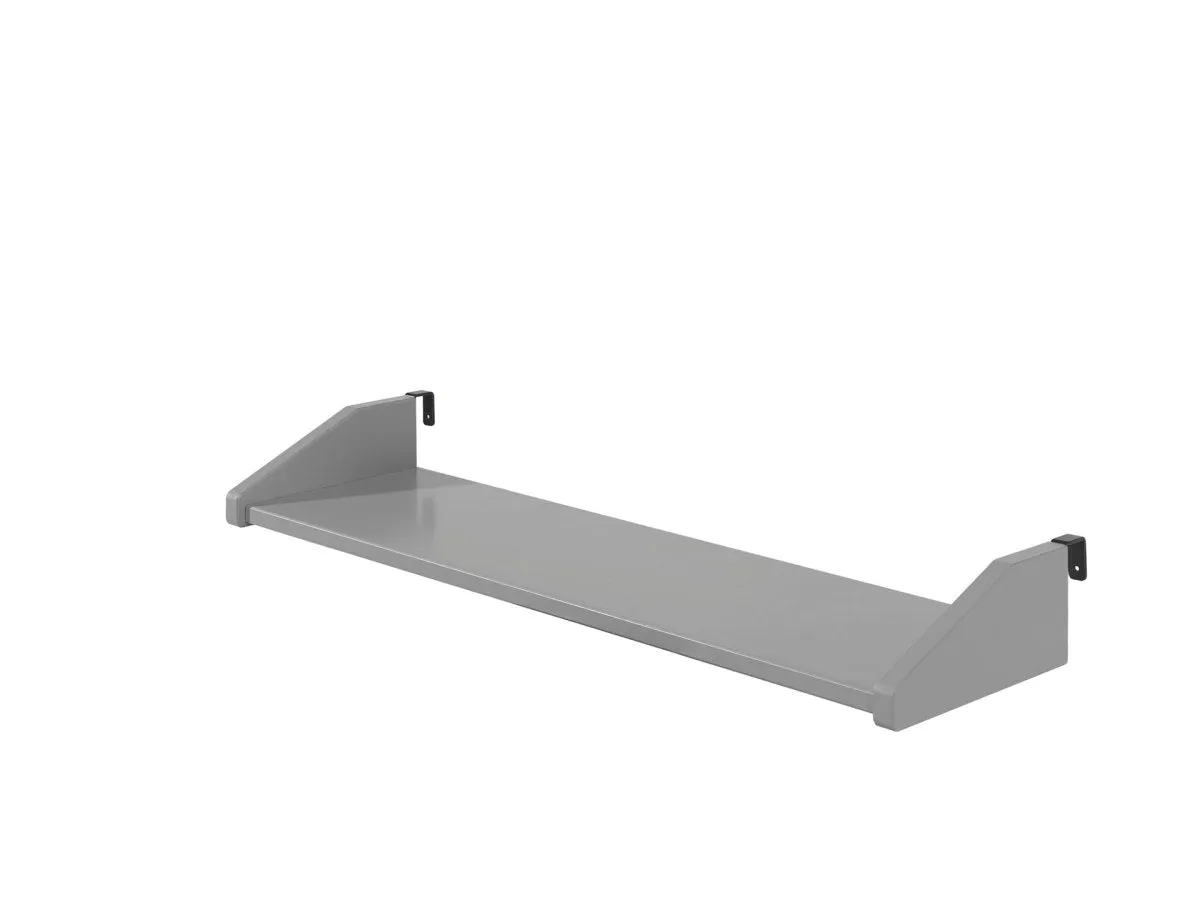 Lit Mi-Hauteur Avec Toboggan & Tablette Gris 90 X 200 Cm