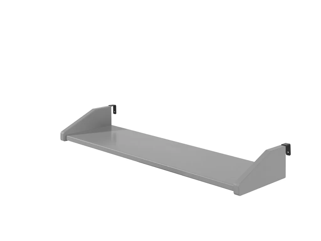 Lit Mi-Hauteur Avec Toboggan & Tablette Gris 90 X 200 Cm