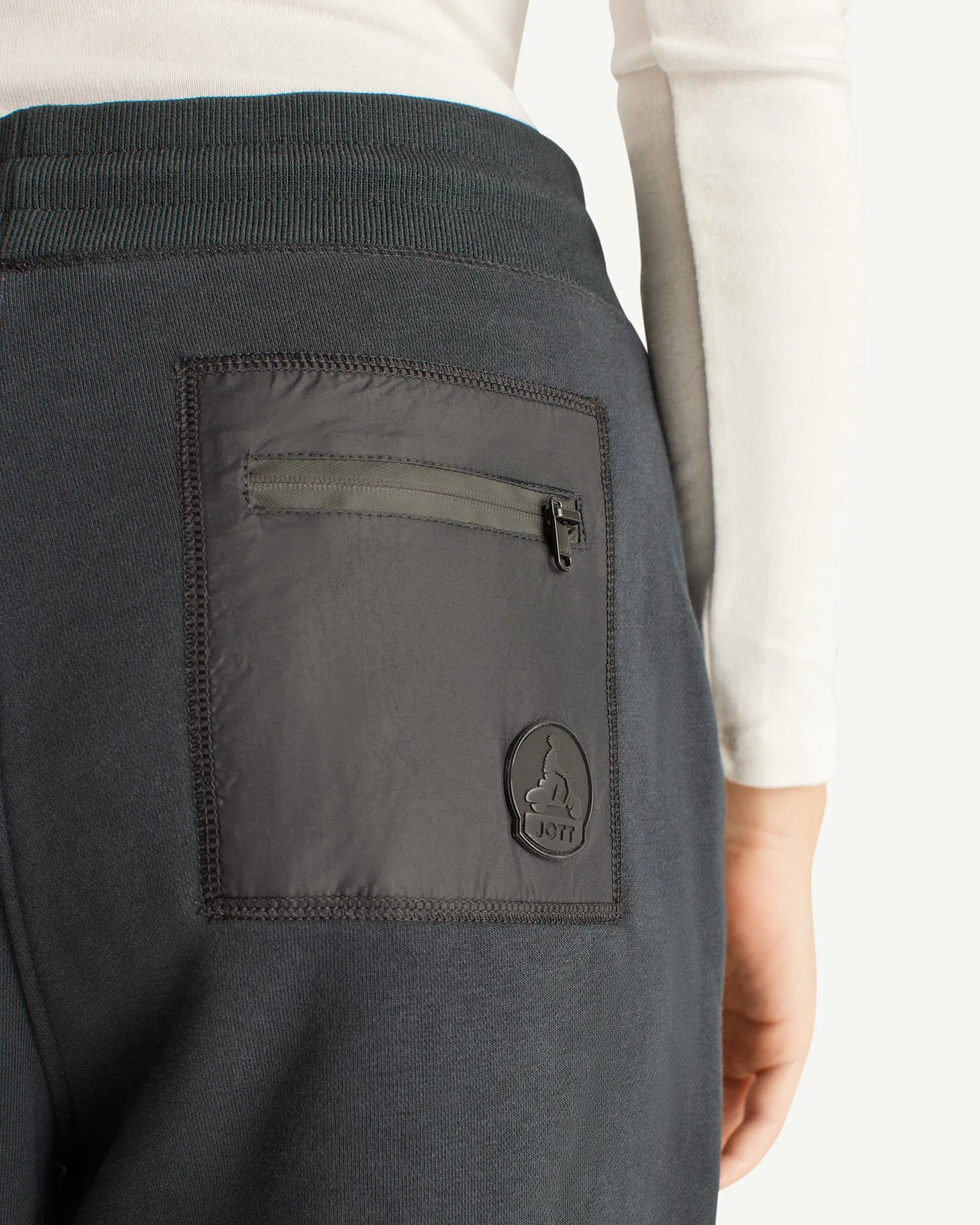 Pantalon de sport en coton Noir Iris