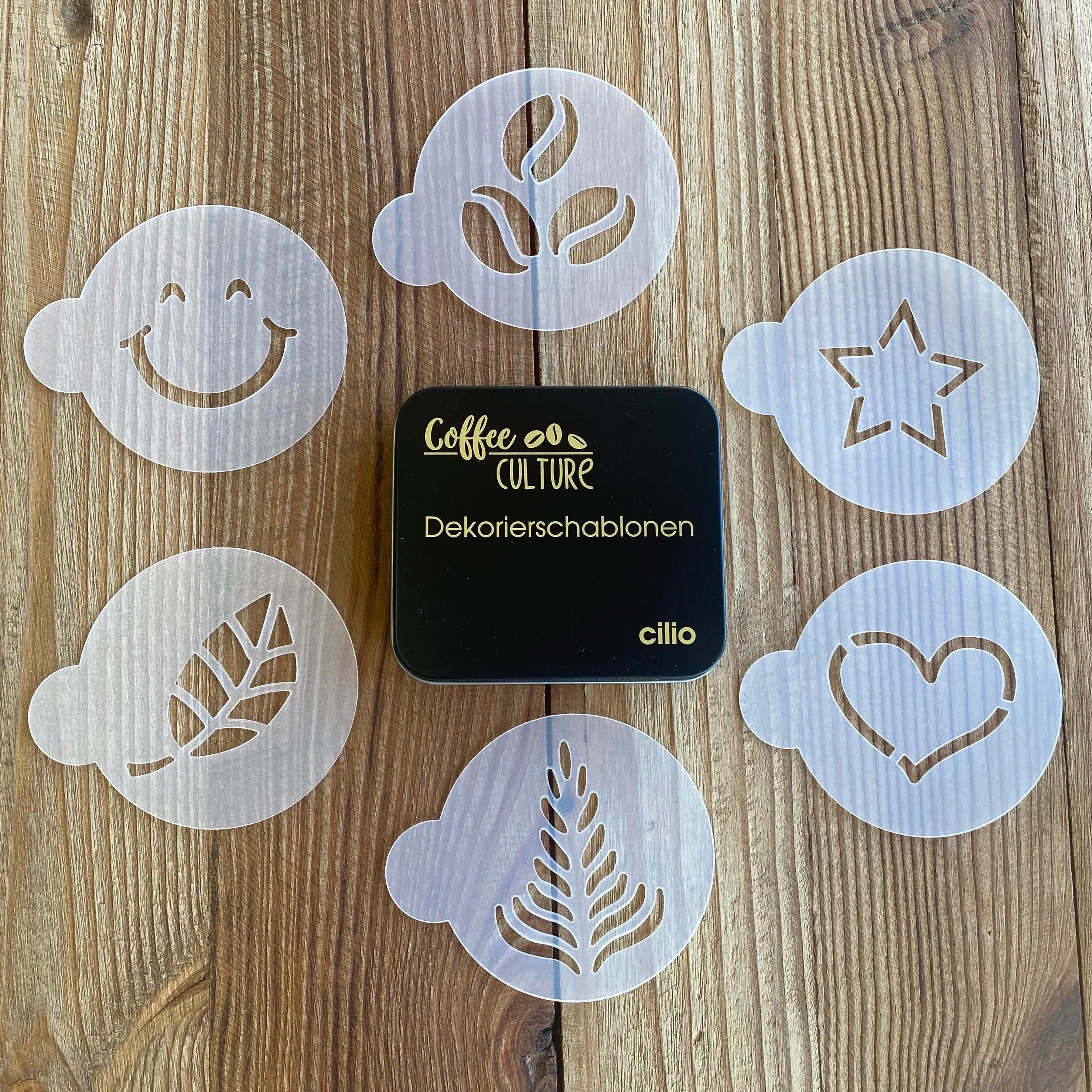 Plantilla para decorar bebidas.
