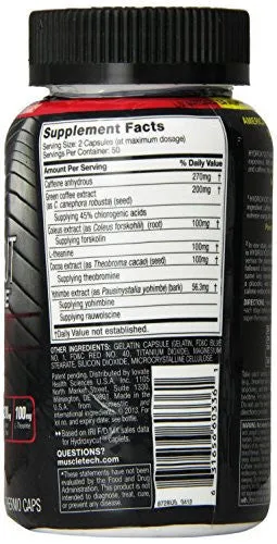 Quemador de Grasa Hydroxycut Hardcore Elite con Extracto de Cafe Verde