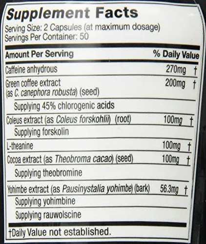 Quemador de Grasa Hydroxycut Hardcore Elite con Extracto de Cafe Verde