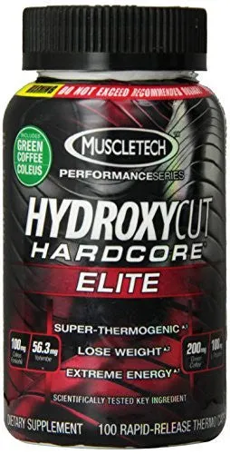 Quemador de Grasa Hydroxycut Hardcore Elite con Extracto de Cafe Verde