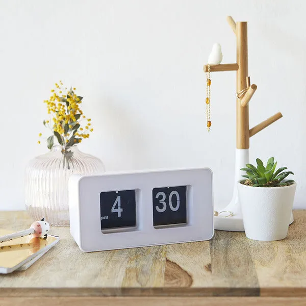 Reloj sobremesa Flip Clock Blanco