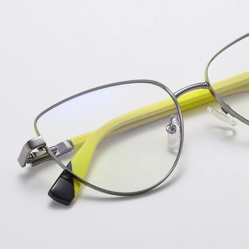 Reven Jate Women's Full Rim Cat Eye Alloy Eyeglasses 3018