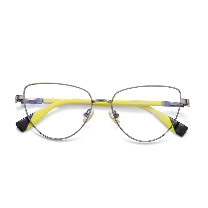 Reven Jate Women's Full Rim Cat Eye Alloy Eyeglasses 3018