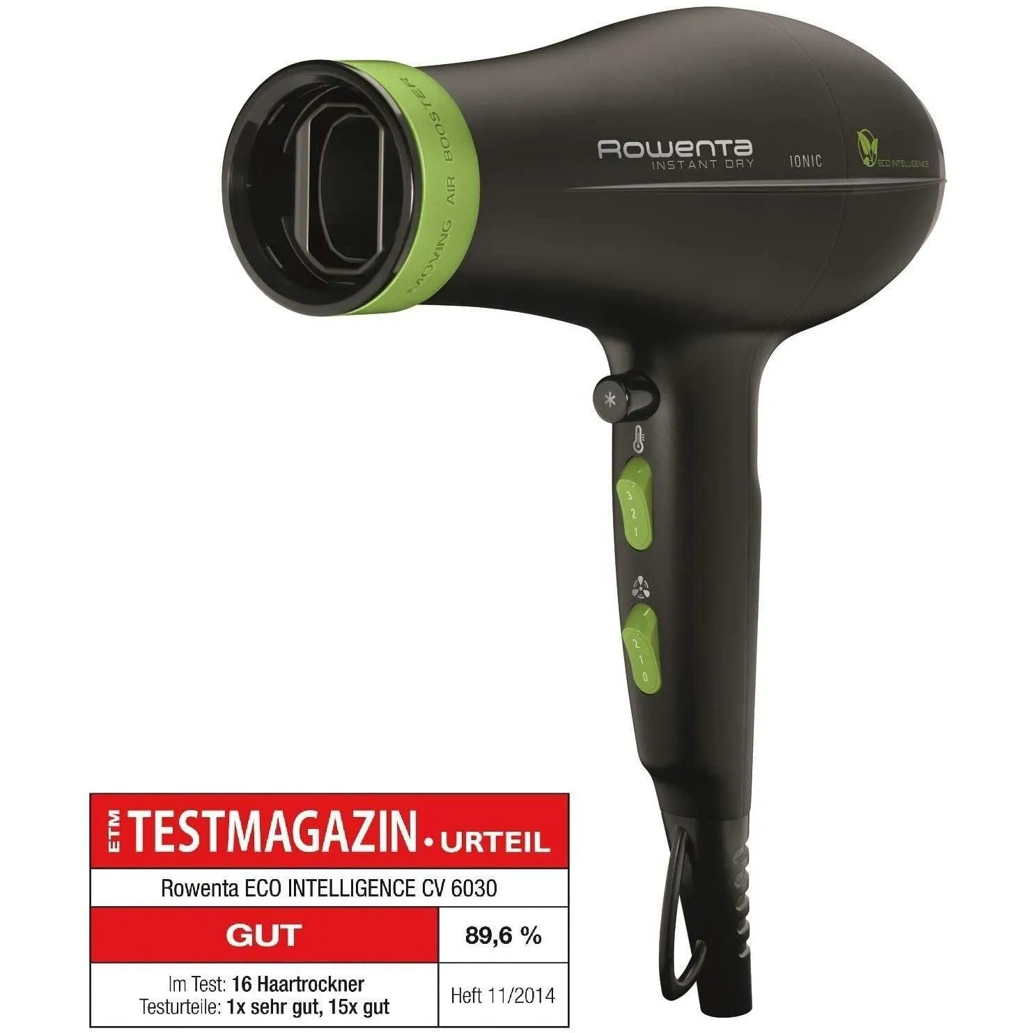 Rowenta Eco Intelligence CV6030E0 - Asciugacapelli Rendimento Di 2110 W Ugello