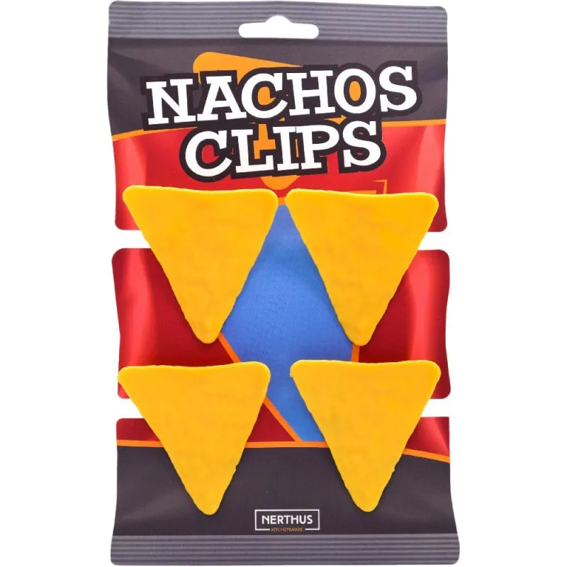 SET 4 PINZAS PARA BOLSAS CON FORMA DE PATATAS O NACHOS