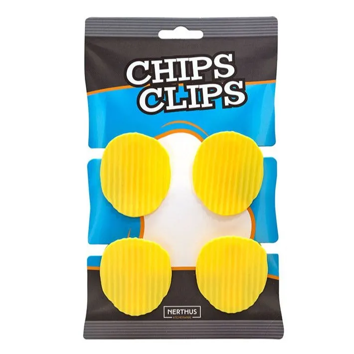 SET 4 PINZAS PARA BOLSAS CON FORMA DE PATATAS O NACHOS