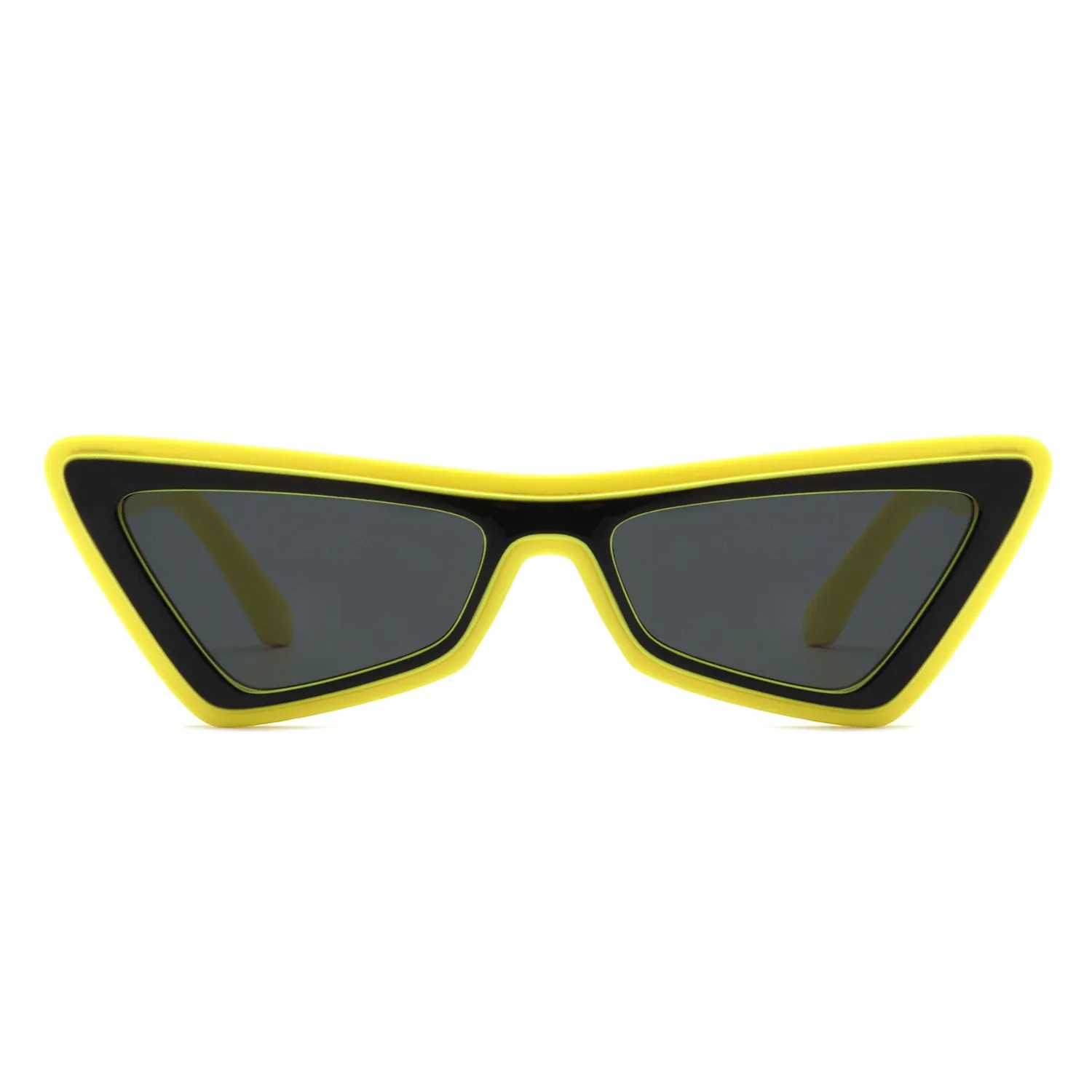 Sublar - Retro Triangle Fashion Colorful Cat Eye Women Sunglasses