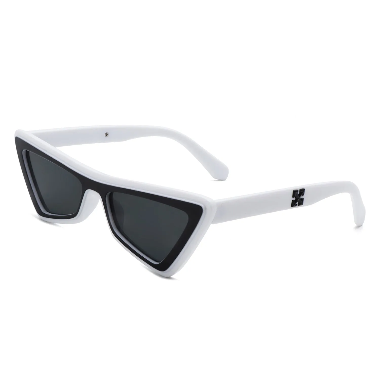 Sublar - Retro Triangle Fashion Colorful Cat Eye Women Sunglasses