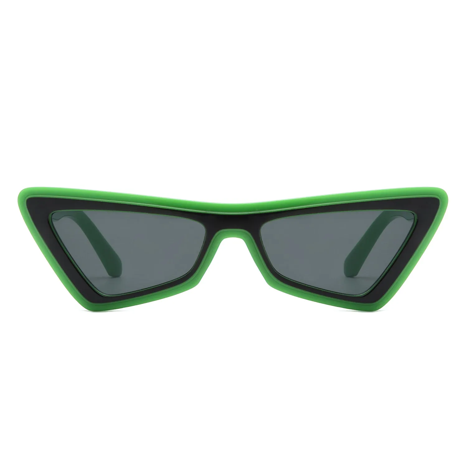 Sublar - Retro Triangle Fashion Colorful Cat Eye Women Sunglasses