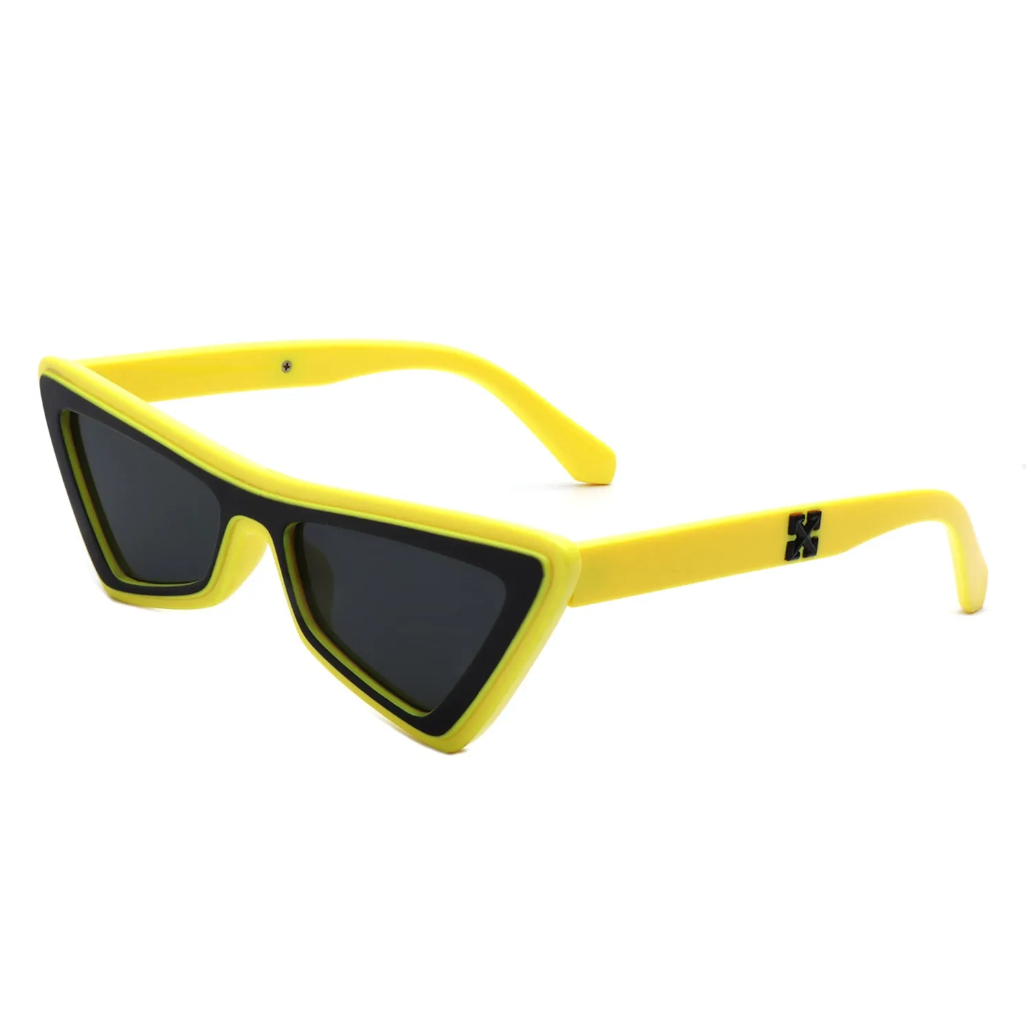Sublar - Retro Triangle Fashion Colorful Cat Eye Women Sunglasses