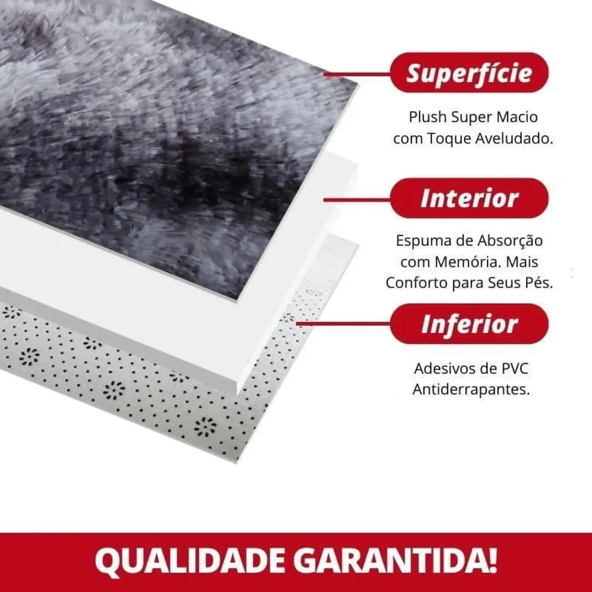 Tapete Felpudo Cáqui Ombre Antiderrapante e Macio