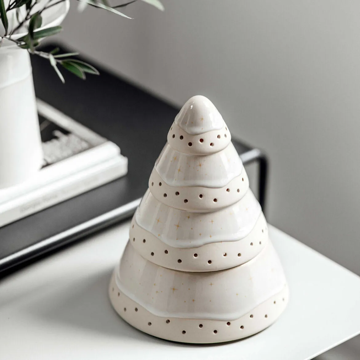 VILLEROY & BOCH Winter Glow Portacandelina Albero Porta Candela 18,5cm Porcellana
